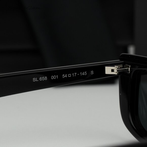 BRAND NEW Saint Laurent SL658 001 Black Rectangle Unisex Sunglasses